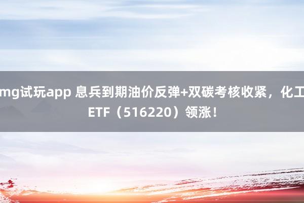 mg试玩app 息兵到期油价反弹+双碳考核收紧，化工ETF（516220）领涨！