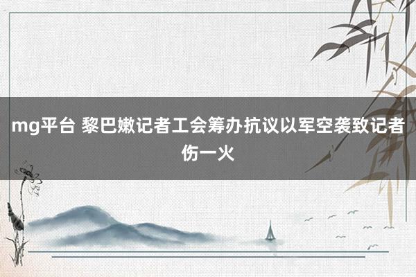 mg平台 黎巴嫩记者工会筹办抗议以军空袭致记者伤一火
